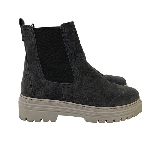 Gabor Gazania Women’s Chelsea Boots Gray Suede Chunky Sole Size 9 - Picture 1 of 8
